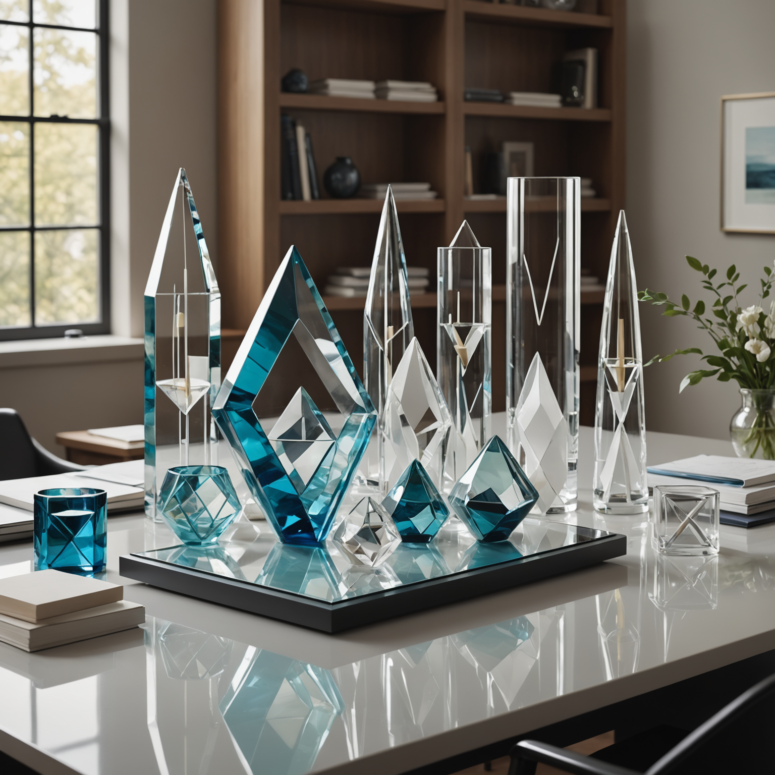 Various custom memorial glass pieces